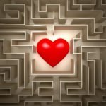 A heart inside a labyrinth