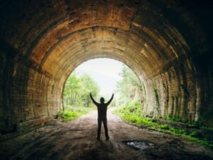 dark tunnel end