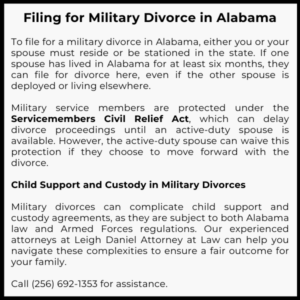 Filing for Military Divorce in Alabama
