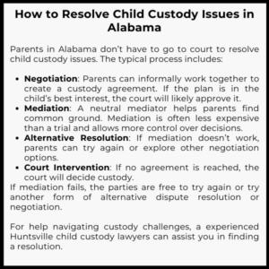 How to Resolve Child Custody Issues in Alabama