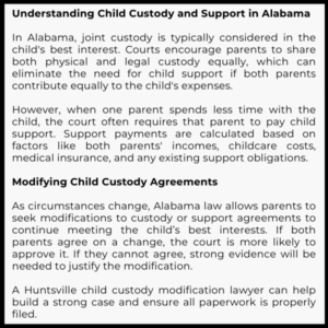 Understanding Child Custody and Support in Alabama